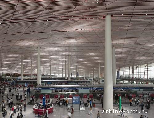 Здание Пекинского международного аэропорта (Beijing International Airport), проект Фостер и Партнеры (Foster and Partners).