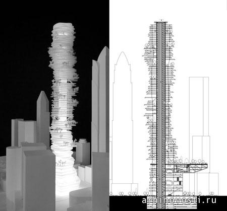 Пекинское бюро МЭД (MAD), башня Городской лес (Urban Forest), Чонгкинг, Китай.