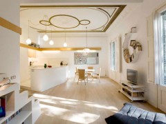 Интерьер квартиры, проект бюро Миэль Аркитектос (Miel Arquitectos), Барселона, Испания.