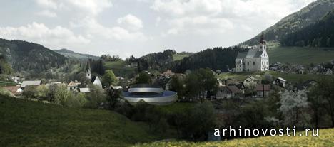 Культурно-технологический центр, проект бюро OFIS Arhitekti, Bevk Perovic Arhitekti, Dekleva Gregoric Arhitecti и Sadar Vuga Arhitekti, Витанье, Словения.