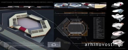 Концепция современного спортивно-развлекательного комплекса. Омск, Россия.