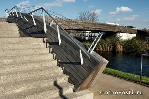 Пешеходный мост Pennington Road Footbridge от Softroom. Ливерпуль, Великобритания.