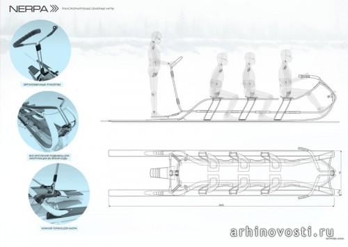 Нарты Nerpa для езды с собачьей упряжкой