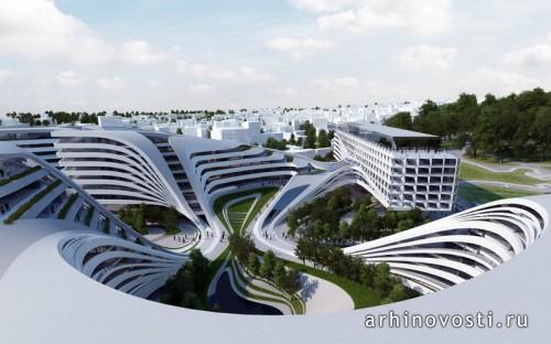 Многофункциональный комплекс от Zaha Hadid Architects. Белград, Сербия.