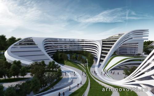 Многофункциональный комплекс от Zaha Hadid Architects. Белград, Сербия.