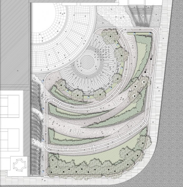 Сквер для тренировок от Archi-Union Architects в Шанхае, Китай.